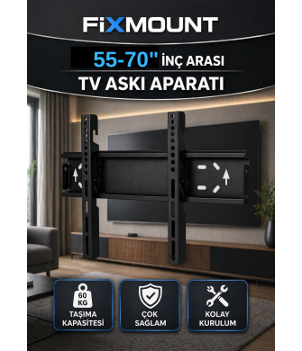 FIXMOUNT 55-70 İnç Tv Duvar Askı Aparatı Tüm Tv'ler ile Uyumlu